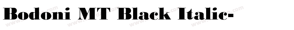 Bodoni MT Black Italic字体转换